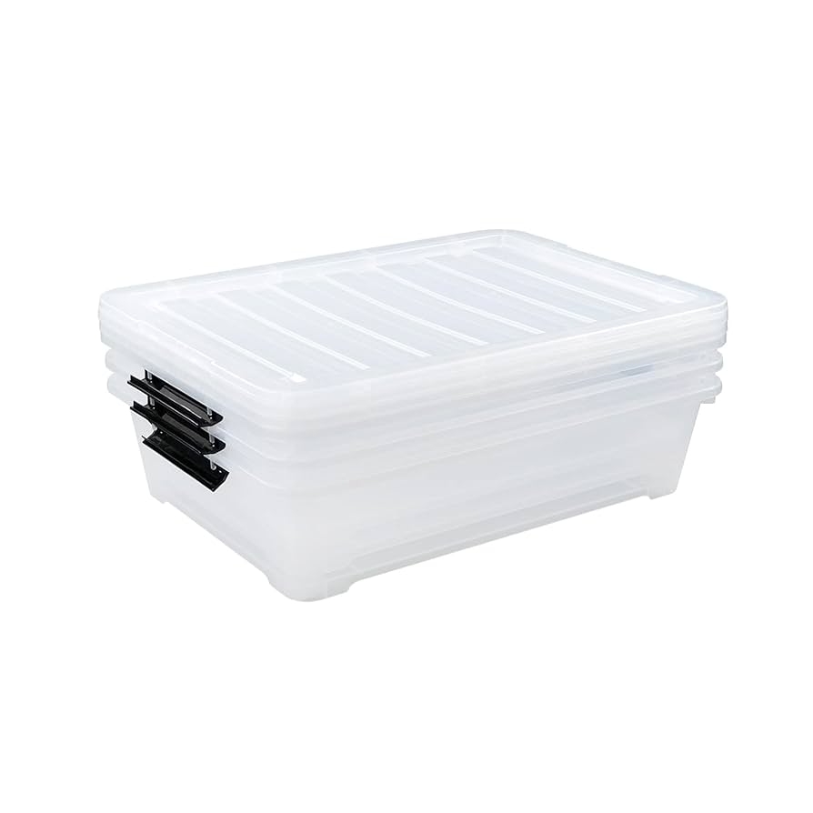 Amazon.com: Zopnny 3-Pack 40 Quart Plastic Underbed Storage